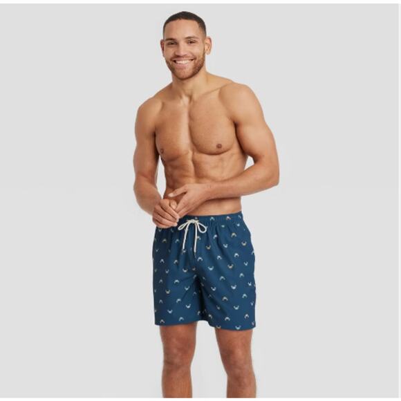 Men's Swim Trunk Shorts Swimwear Quick Dry Swimsuit Sz Large Goodfellow & Co - Picture 3 of 6